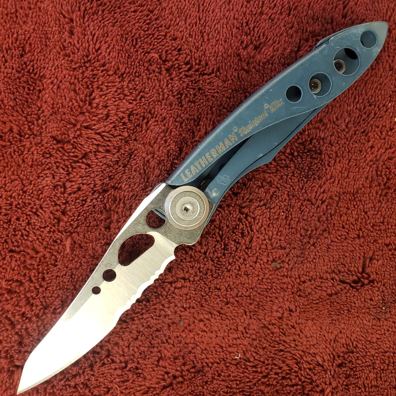 Leatherman Skeletool KBX Blue Pocket Knife w/ Bottle Opener