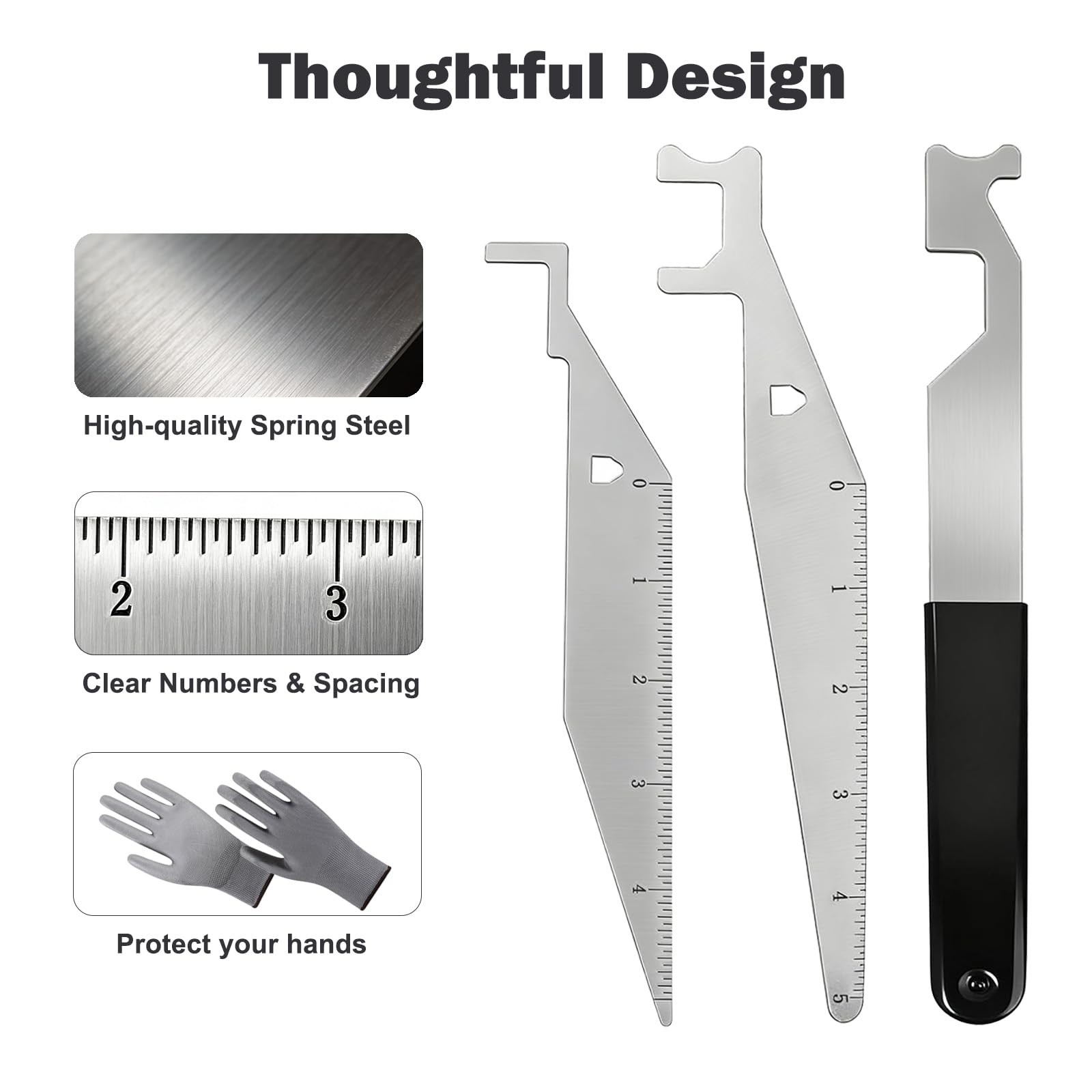 Firefighters’ Door Opening Tools Multi-Purpose Kit,3 Pcs Spring Steel Pry Set…