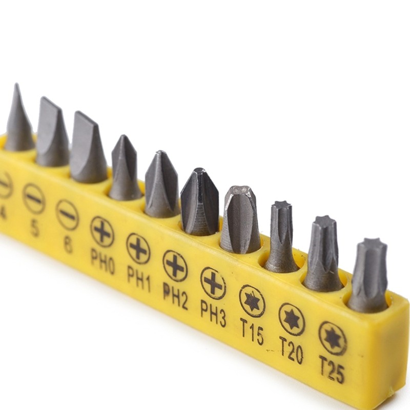 Multifunction Screwdriver Set 10 Bit And 1Screwdriver Handle 180 DegreeRotary