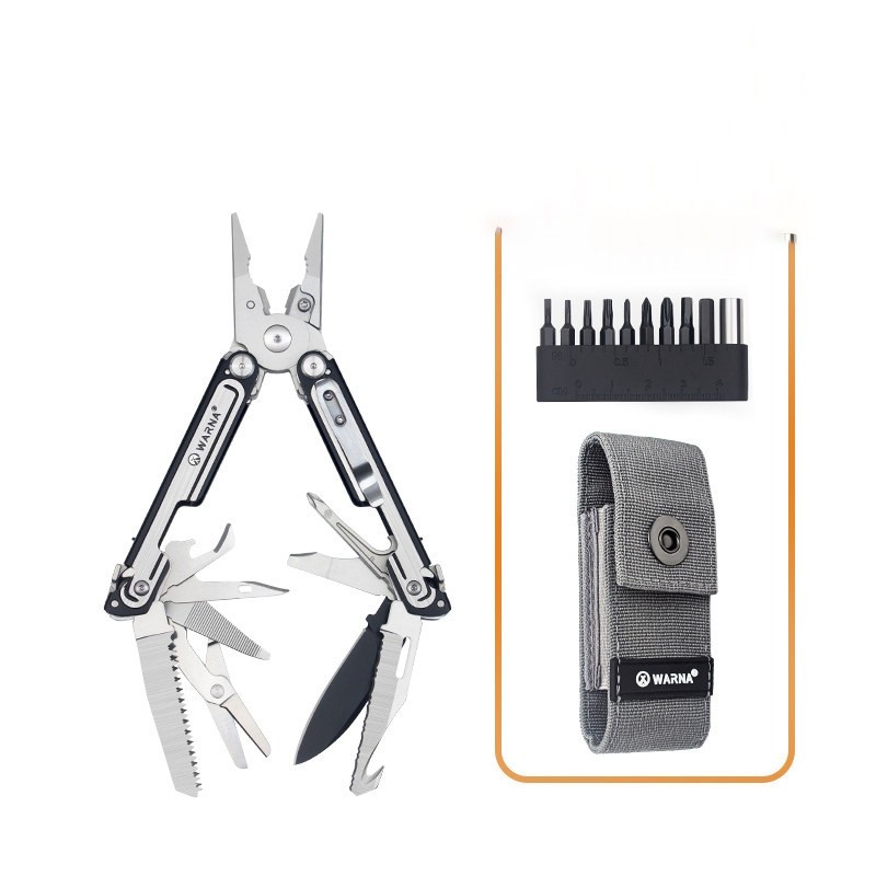 WARNA Ares Multi Tool Pliers 20-in-1 Outdoor EDC Tool Set with Sheath Bits