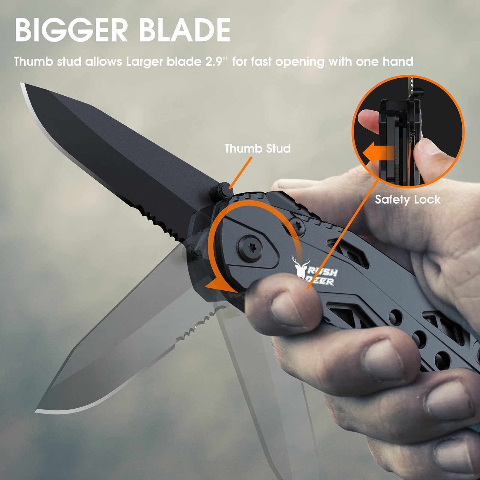 Pocket Knife – Folding EDC Multitool for Men, Small and Versatile Camping, Fi…