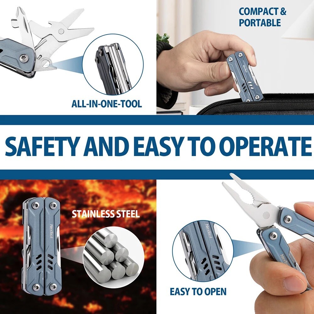 Nextool Mini Sailor Pliers 11-in-1-Multi-Function Pocket Multi-tool Wire Cutters