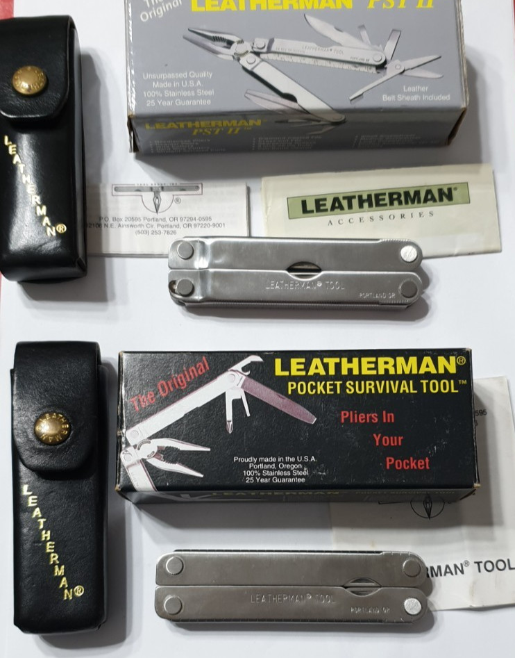 🔥 2X Leatherman PST and PST II Stainless Multi-Tool New in Box Rare Collectable