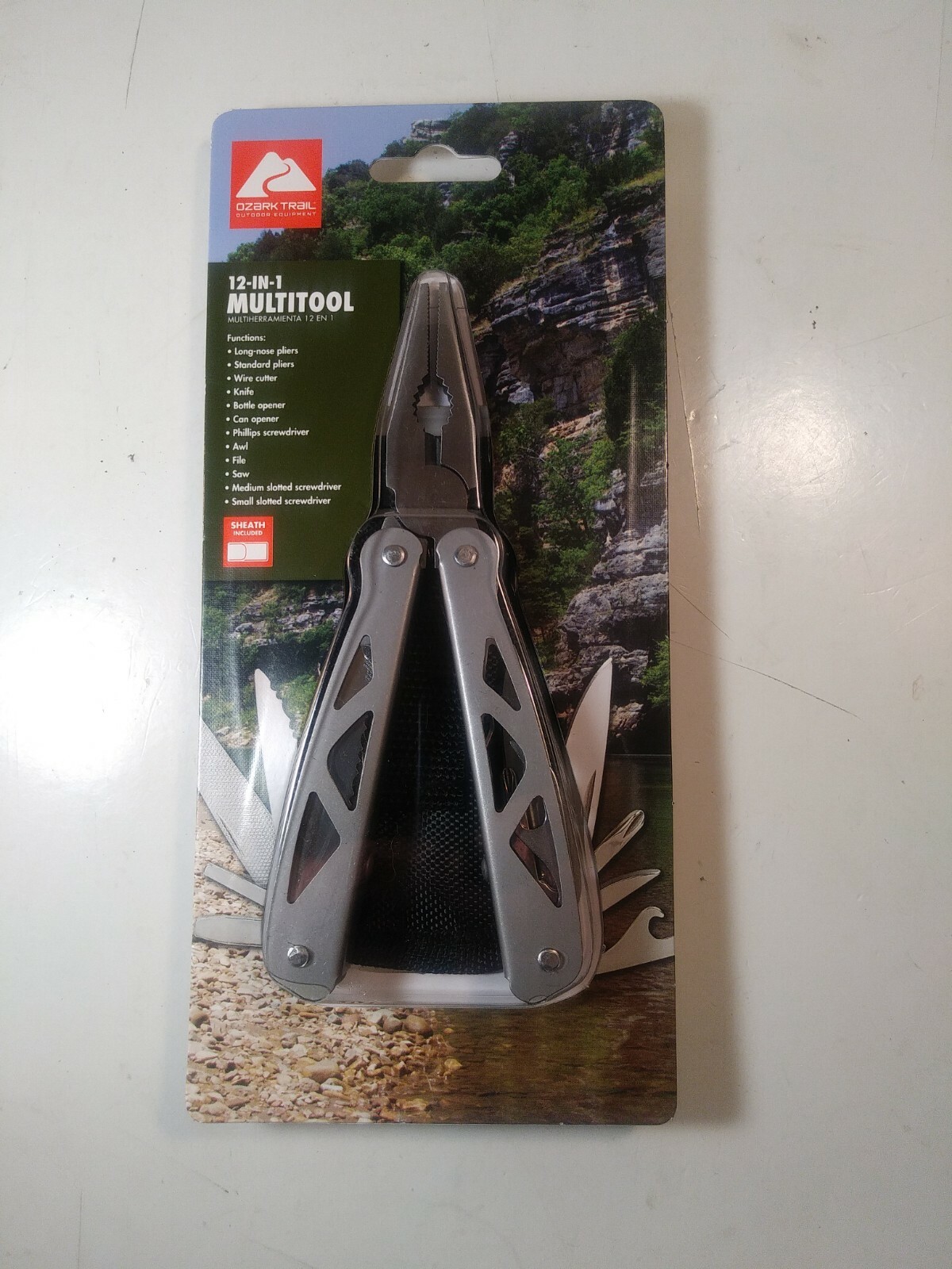 Ozark Trail 12-In-1 Multi-Tool Screwdriver Knife Pliers Saw w/ Sheath Ships Fast