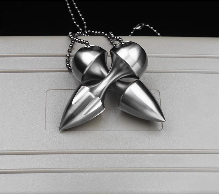TC4 Titanium Alloy Waterproof Box keychain Necklace Pendant Outdoor EDC Tool