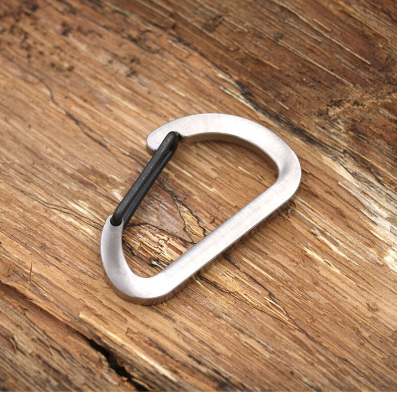 Hot EDC TITANER Titanium TC4 Key Carabiner Sport Sliver Snap Hook Outdoor KG-02L