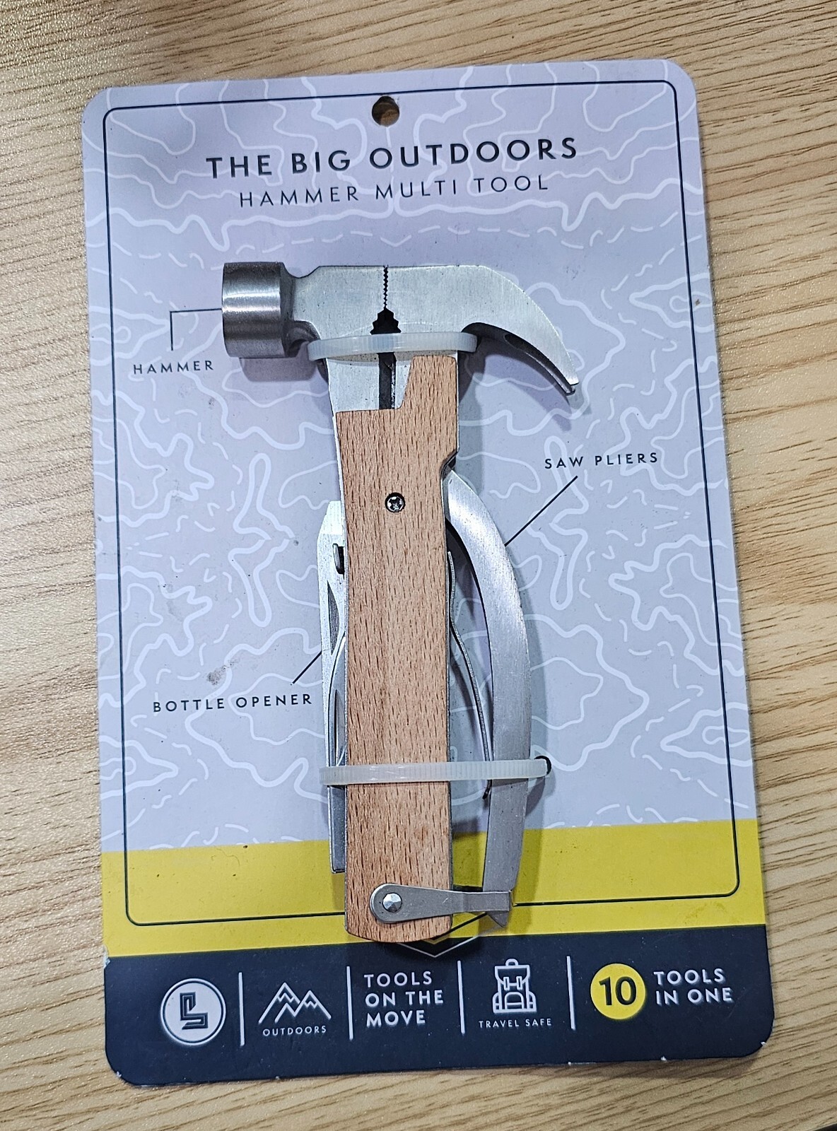 The Big Outdoors Multi Tool Hammer Can Opener Saw Pliers File 10 Tools In 1 New