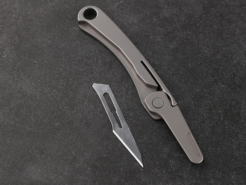TC4 Titanium Portable Keychain Utility Knife Outdoor EDC Surgical Folding Knife