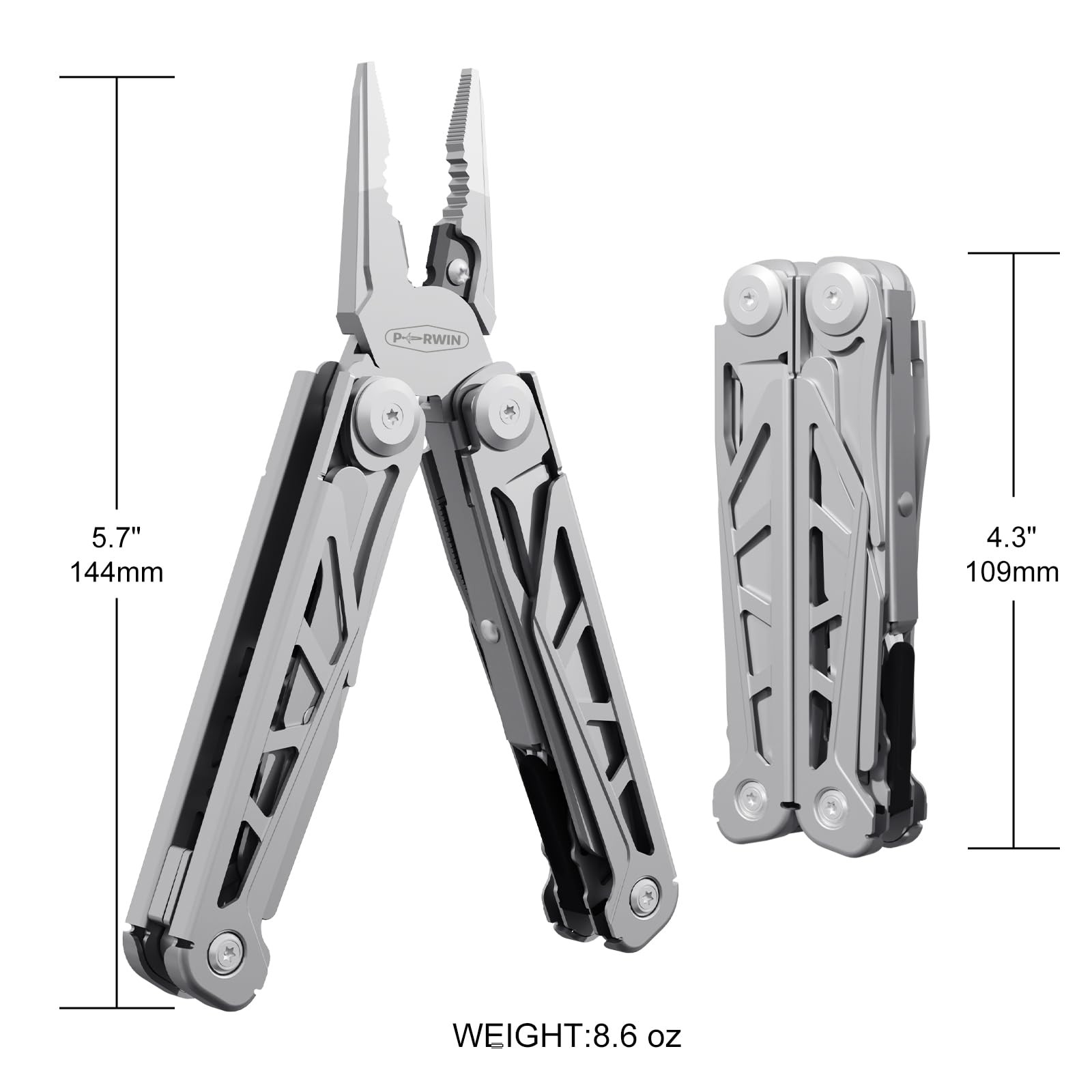 Multitool, 17-in-1 Stainless Steel Multi Tool Pliers with Self-Locking, Pocke…