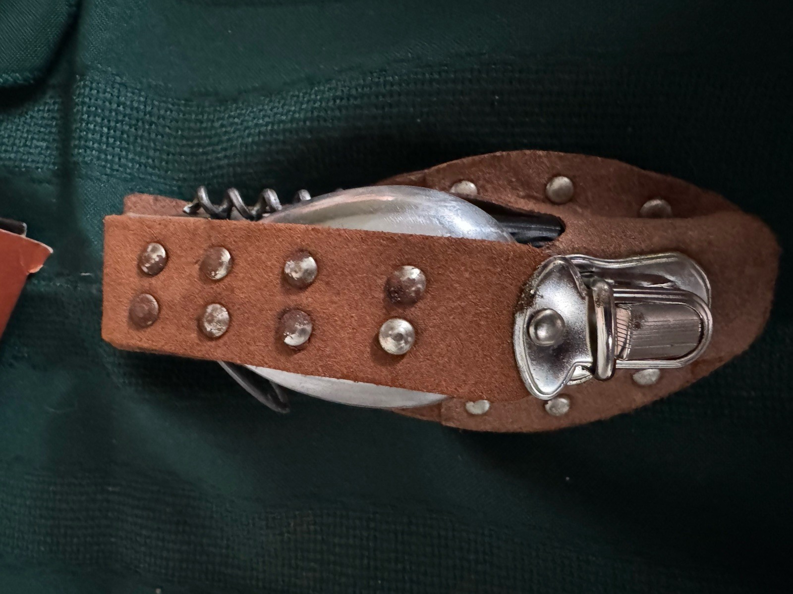 Vintage 11-in-1 Combination Knife Set Multi-Tool Stainless, Leather Sheath/Box,
