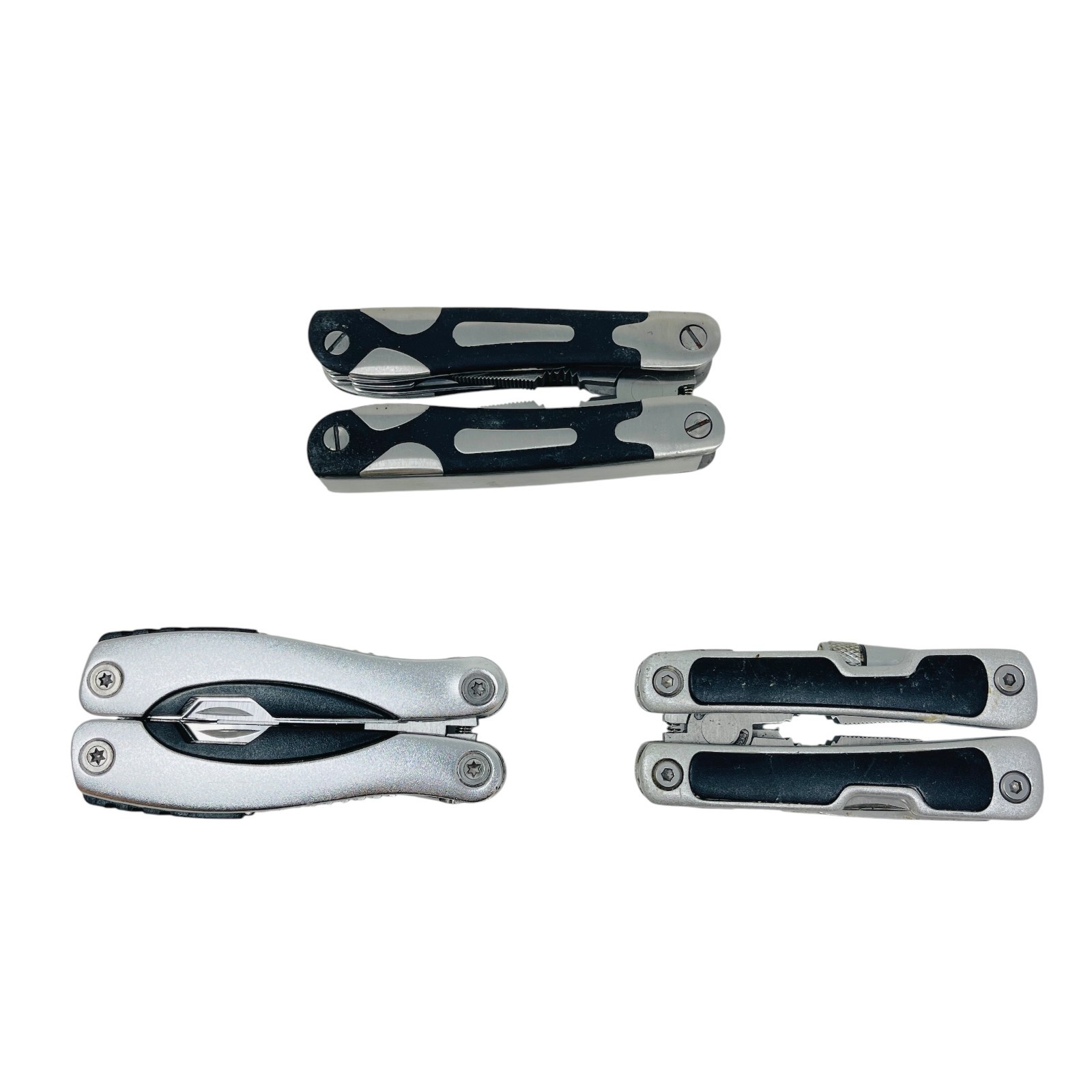 Visia, Unbranded Multi-Tool Lot Pliers Flashlight Tool EDC, Stainless, 3 Pieces