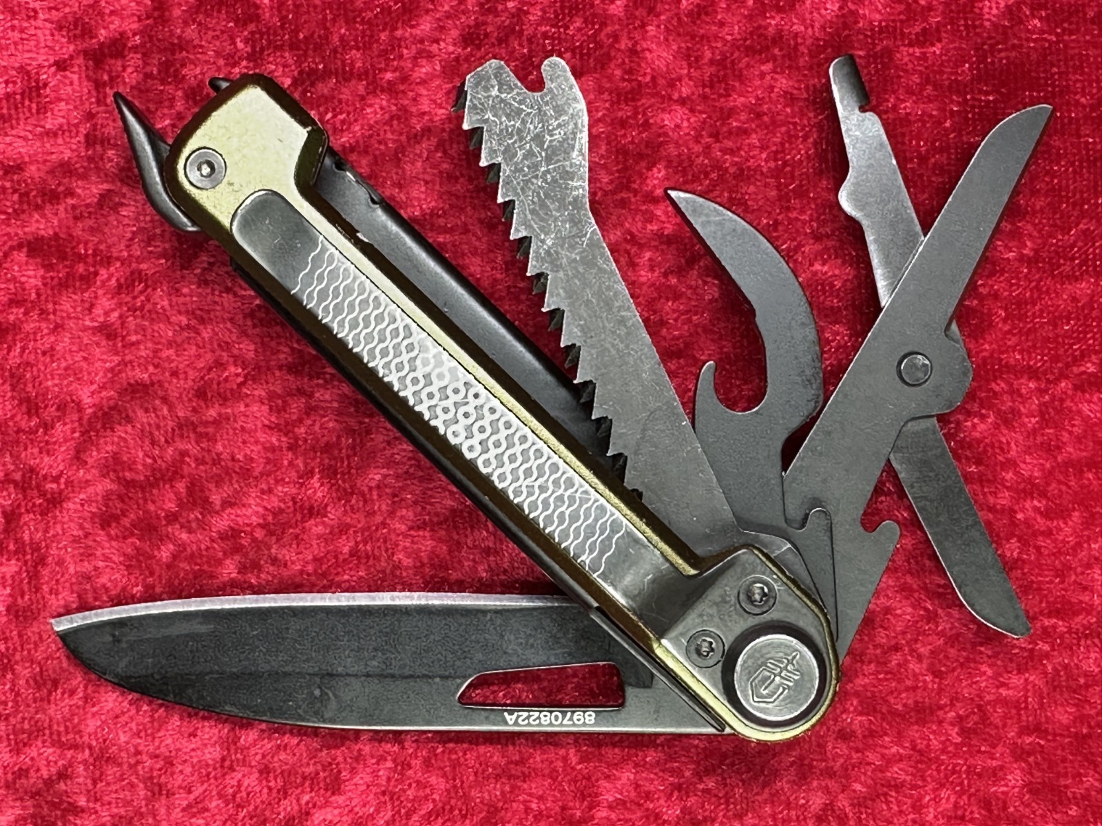 Gerber Armbar Scout Green 5 Tool Multi-Tool Knife Scissors With Pocket Clip(605)