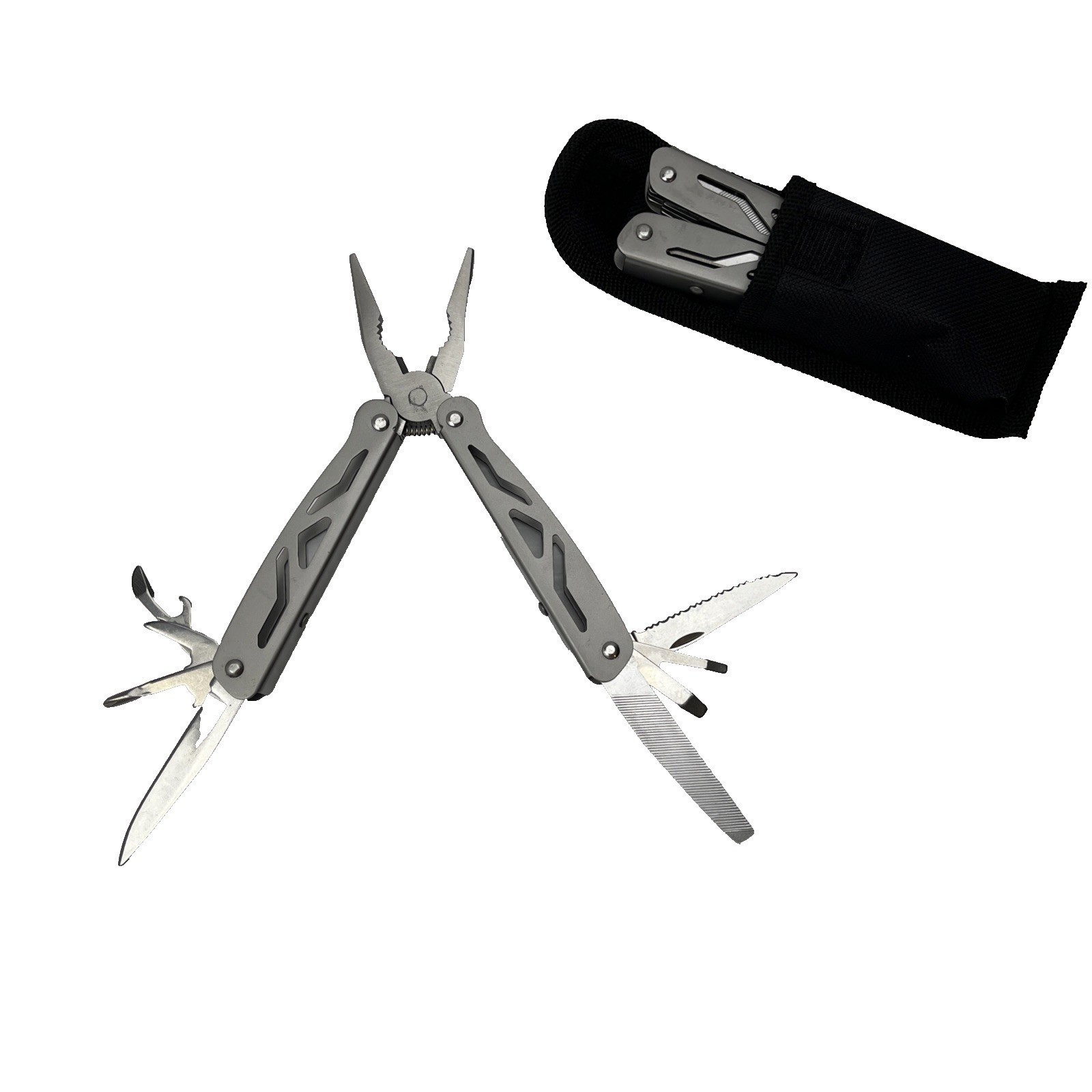 Multi Tool Pliers Knife File Saw Bottle Opener Survival Camping Gear