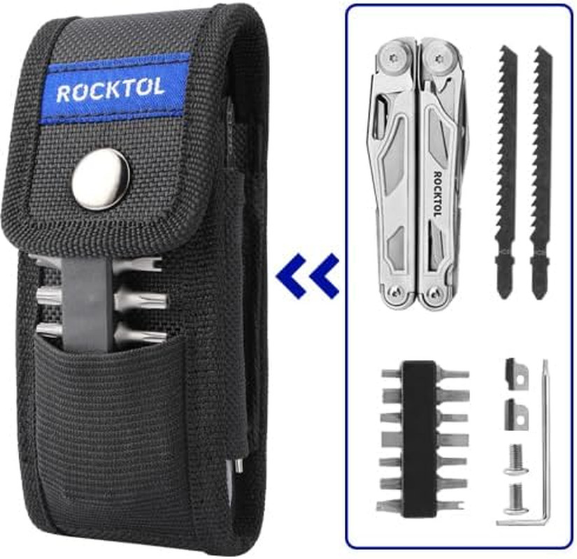 Multitool, 29-In-1 Multitool Pliers with Replaceable Wire Cutters and Saw, Heavy