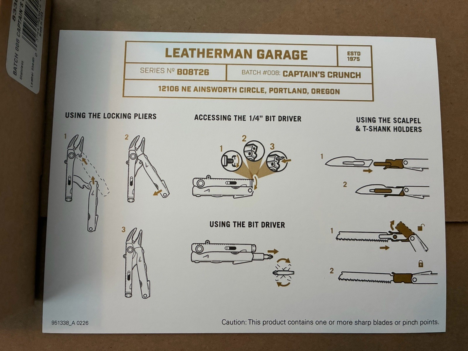 IN HAND! BRAND NEW! Leatherman Garage Batch #008 Captain’s Crunch SHIPS TODAY!