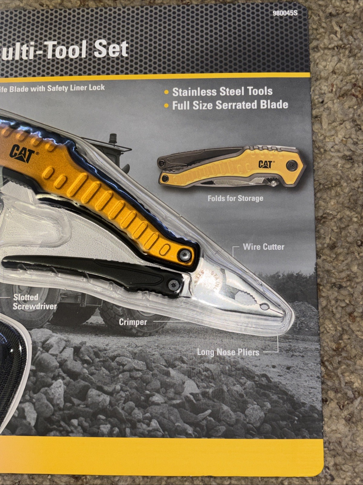 CAT XL 9-in-1 Multi-Tool Set, Stainless Steel Tools with Belt Loop Storage Pouch