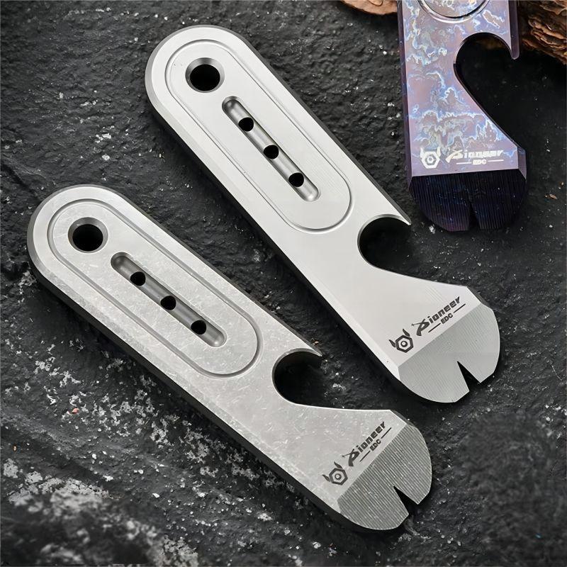 Titanium Pry Bar Crowbar Bottle Opener Portable Keychain Pocket Multi EDC Tool