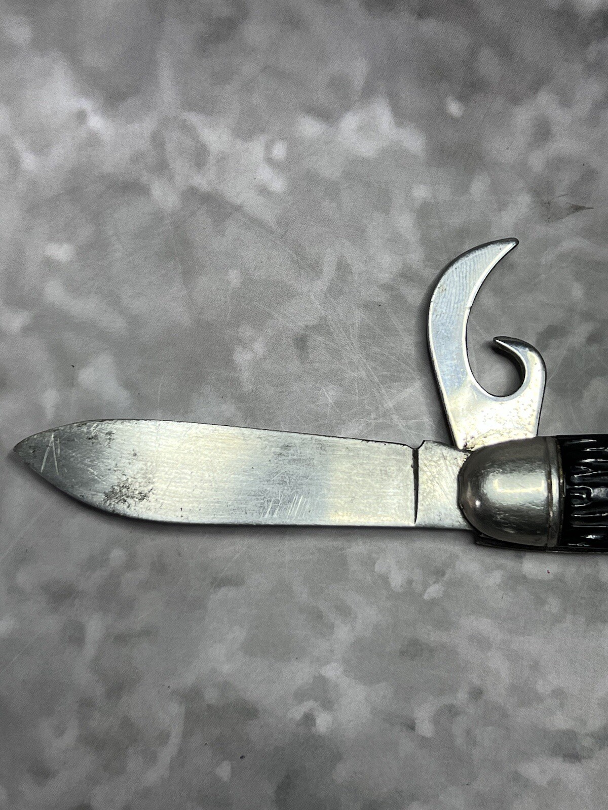 Imperial Prov.USA Kamp King 4 blade black handle pocket knife/hunting #1703