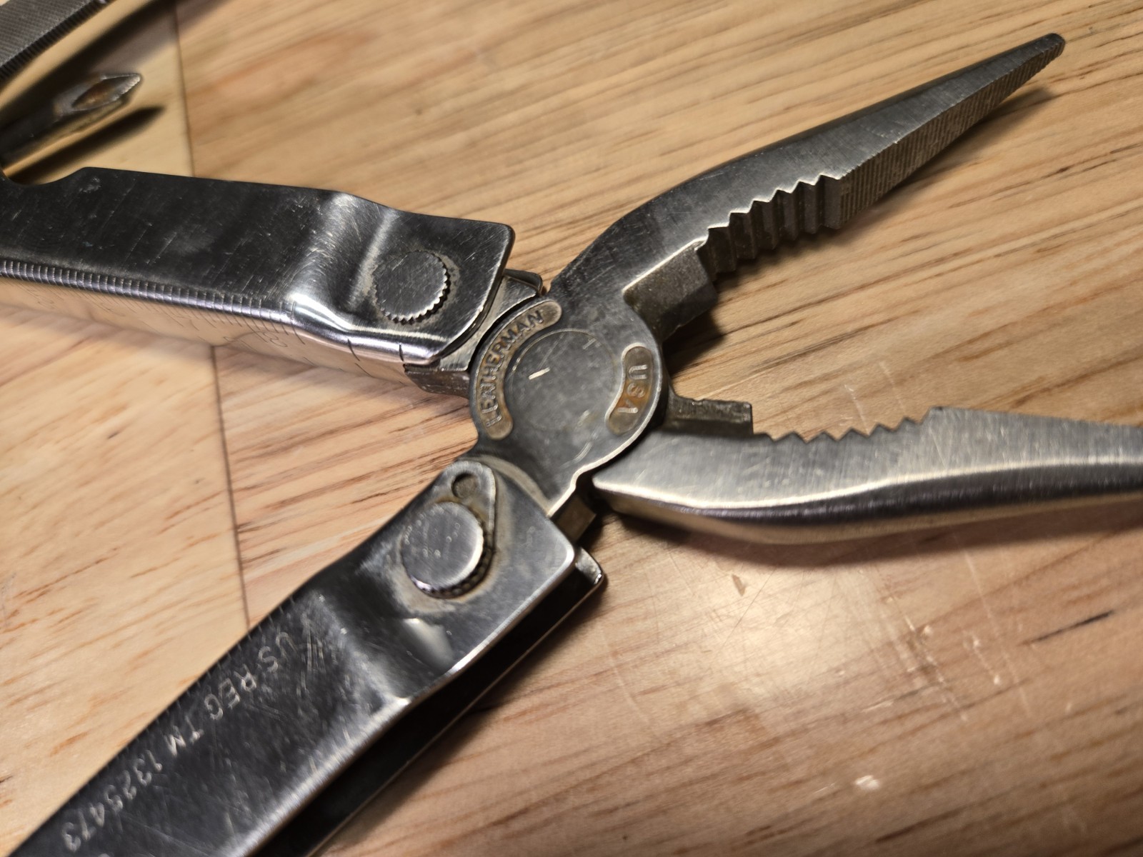 Vintage Original Leatherman Multi-Tool Portland OR TM 1325473 w/ Leather Sheath