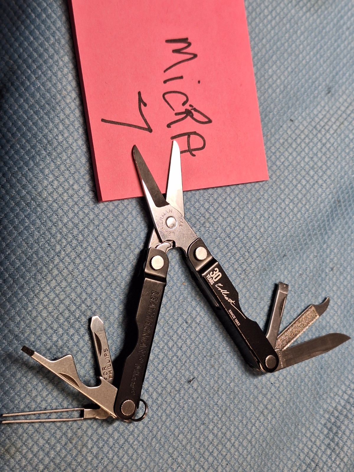 1 Rare 30 Years Anniversary Leatherman Micra Multi-Tool Keychain MICRA 7