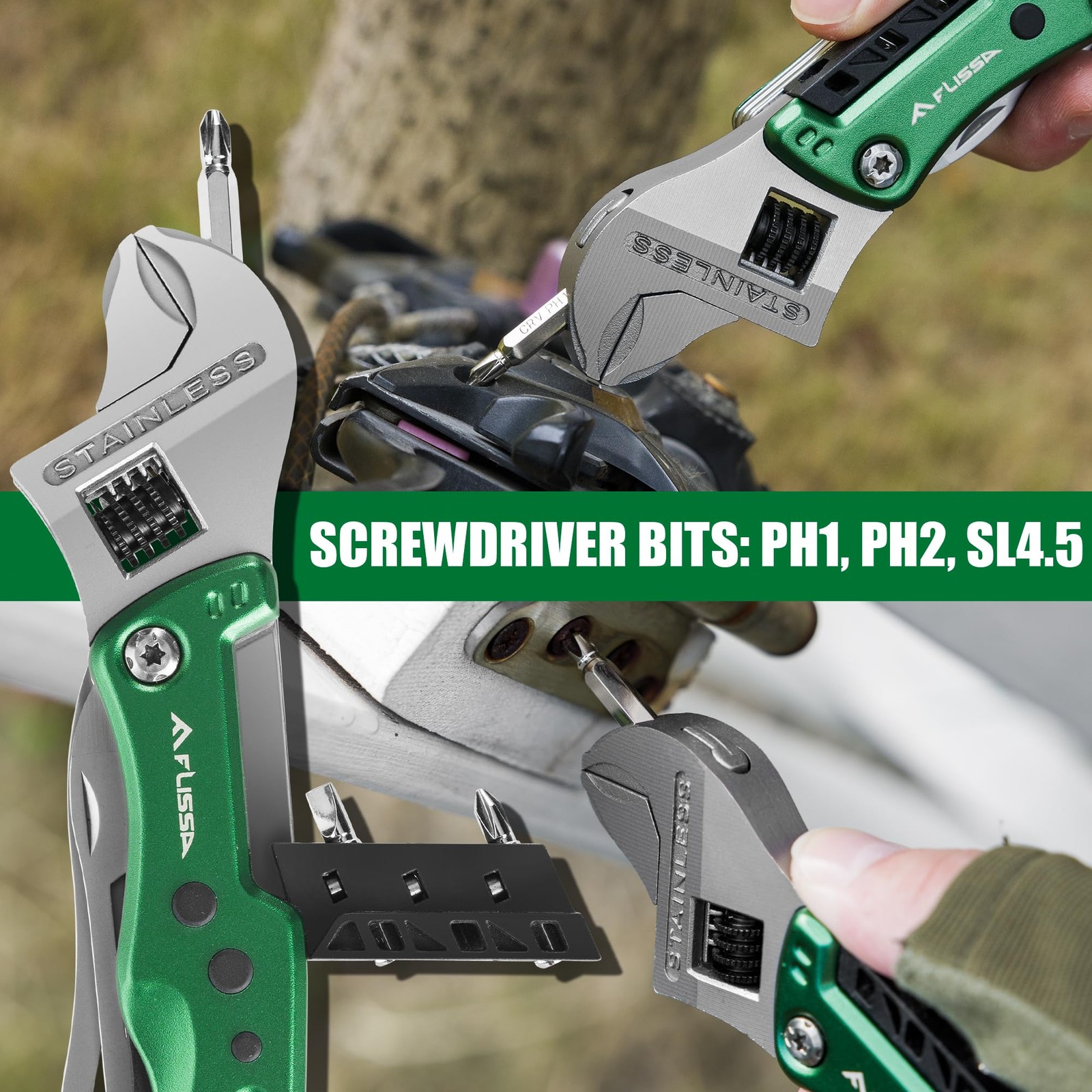 13 in 1 Multitool Wrench, Adjustable Multi-Function Wrench with…