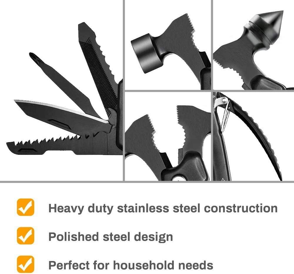 Custom Laser Engraved Multitool 12 in 1 Mini Portable Hammer Shipped from USA KS