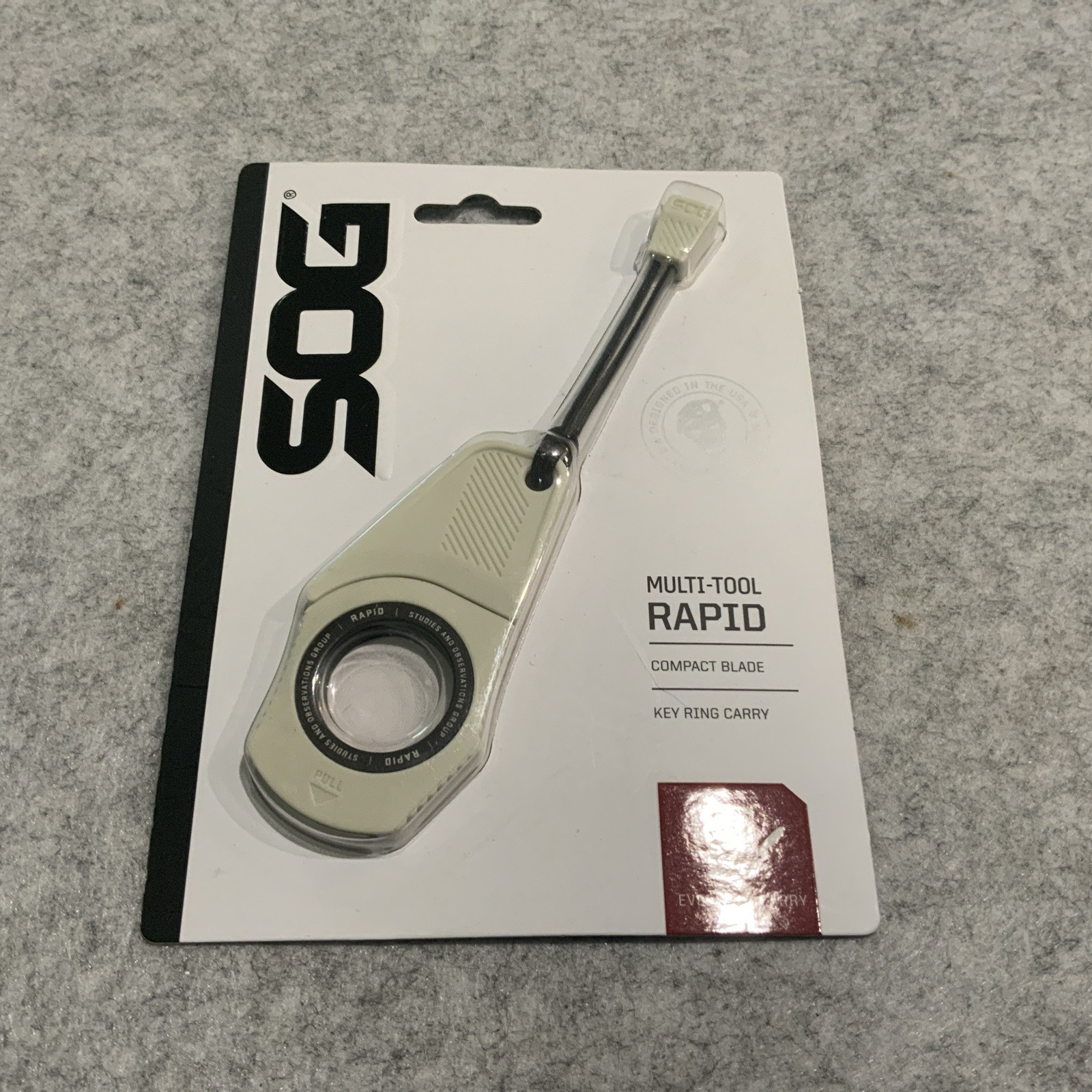 SOG Multi Tool Rapid Compact Blade Knife Concrete Dust White New