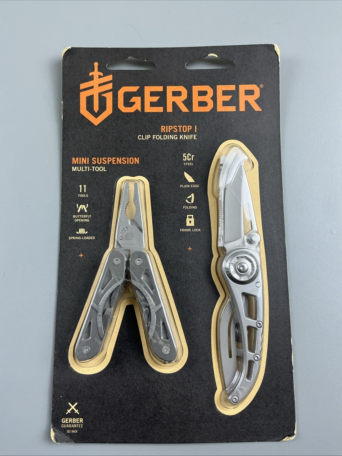 Gerber 1078701 Ripstop I / Mini Suspension Multi-Tool Stainless Steel 11 tools
