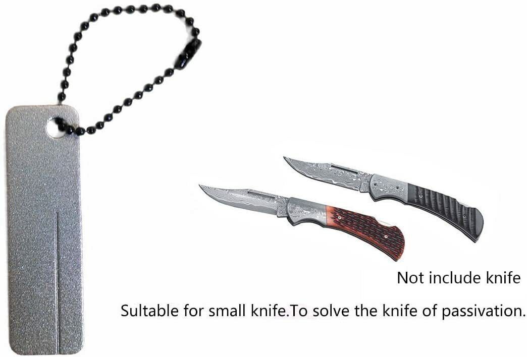 2PCS EDC Mini Portable Sharpener Diamond Sharpening Stone Outdoor Camping Pocket