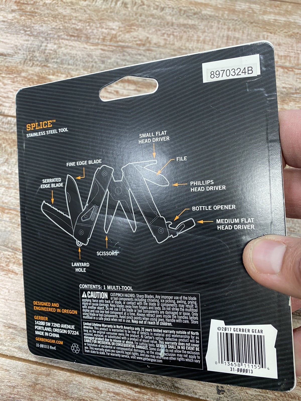 Gerber Gear Splice Pocket 9-in-1 Multi-Tool Color: Black