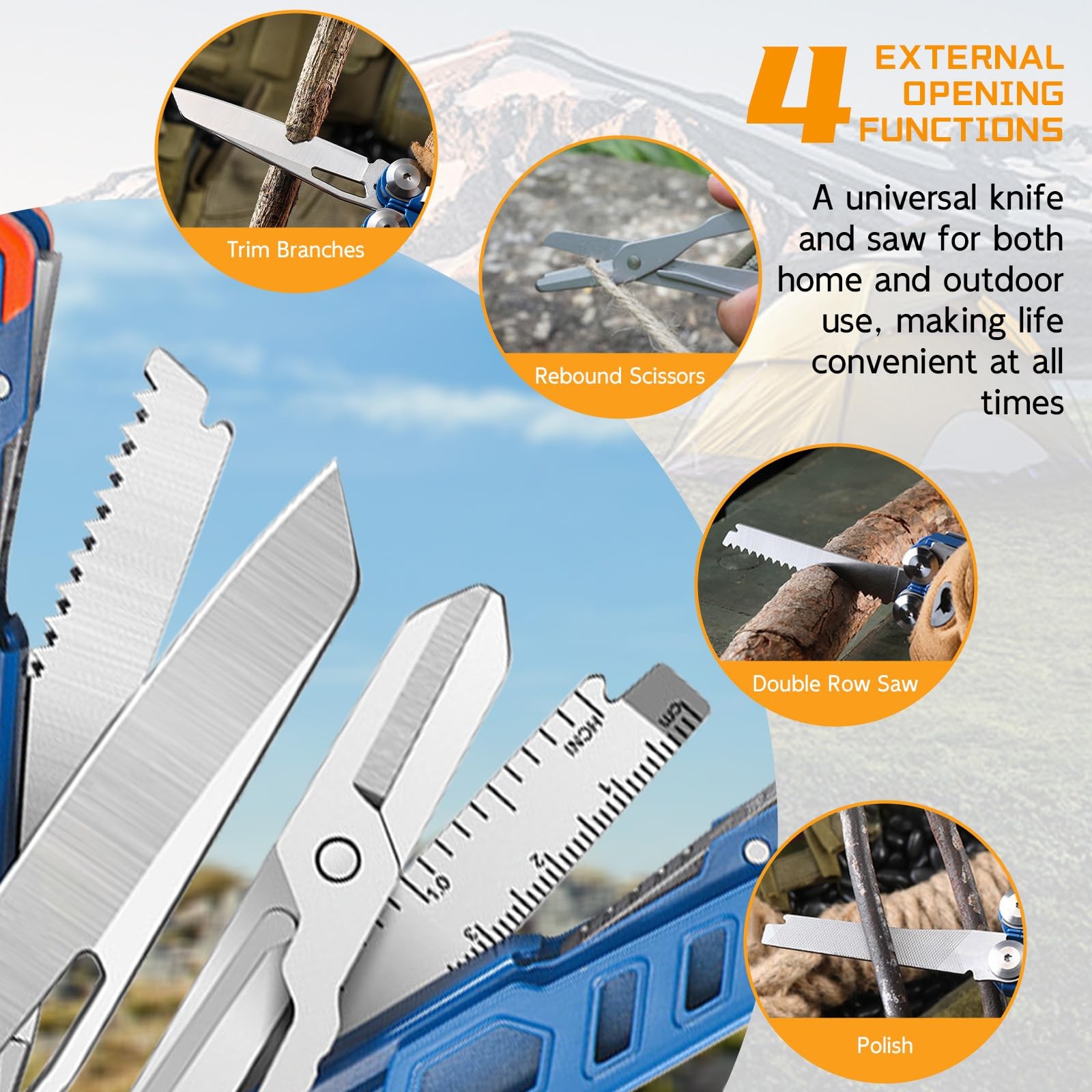 19 in 1 Multitool Pliers with Scissors, Stainless Steel Multi Tool with File,…