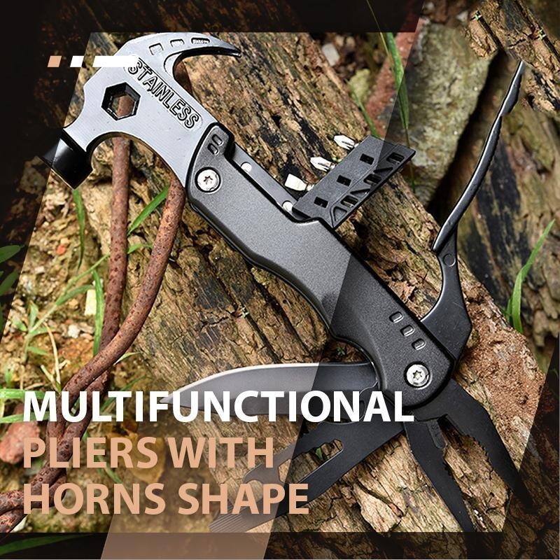 Multifunctional Pliers Stainless Steel Multitool Claw Hammer With Nylon Sheath