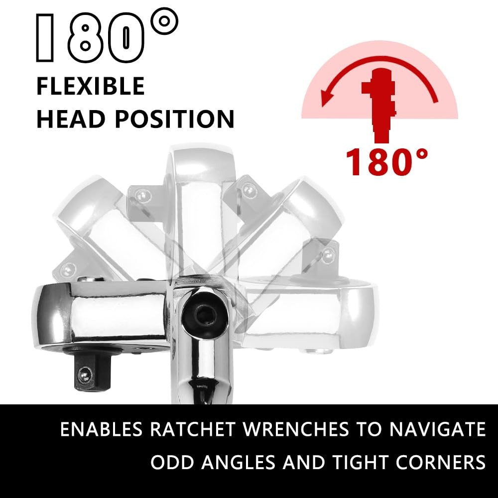 2 in 1 Flex Head Ratchet Wrench for Leatherman Accessories,1/4 Inch Mini Bits…