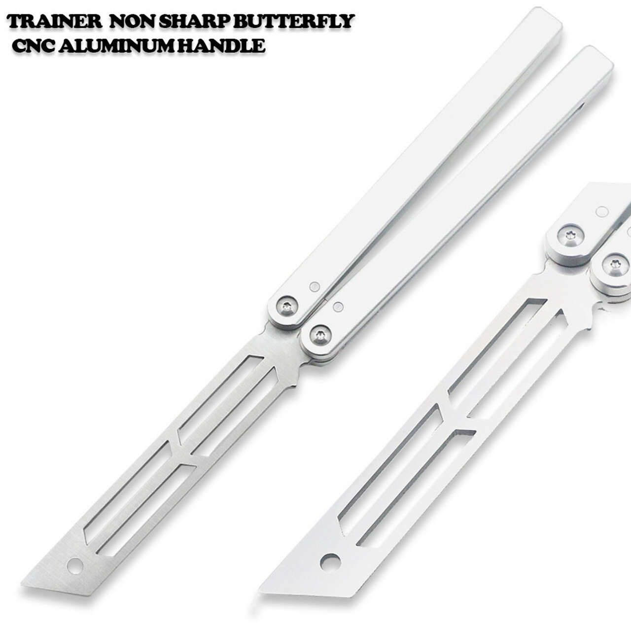 CNC Squid Triton Model Non-Sharp Professional Trainer – Butterfly Silver Handle