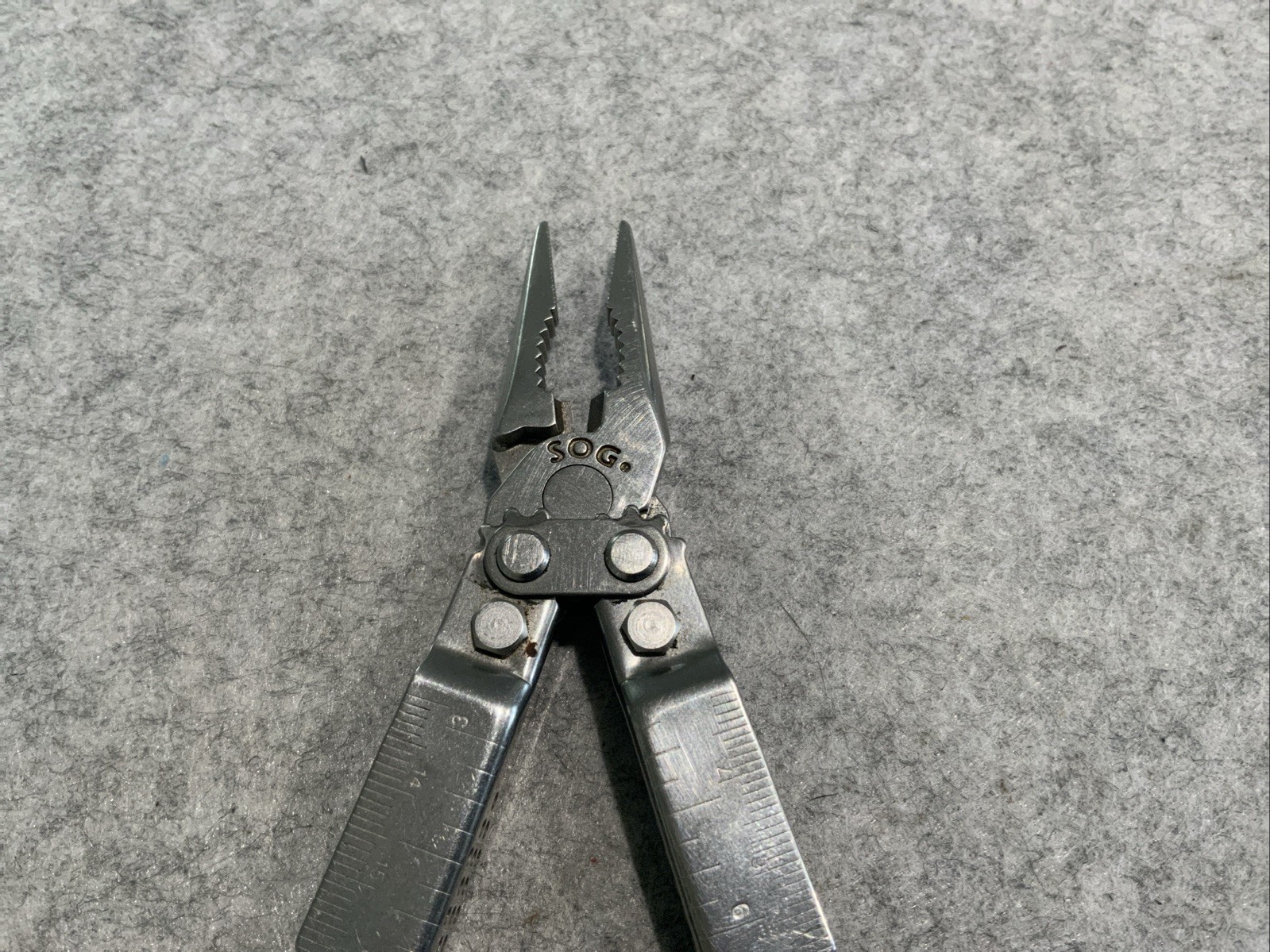 Vintage SOG Powerplier Multi Tool Stainless Broken Metal Saw
