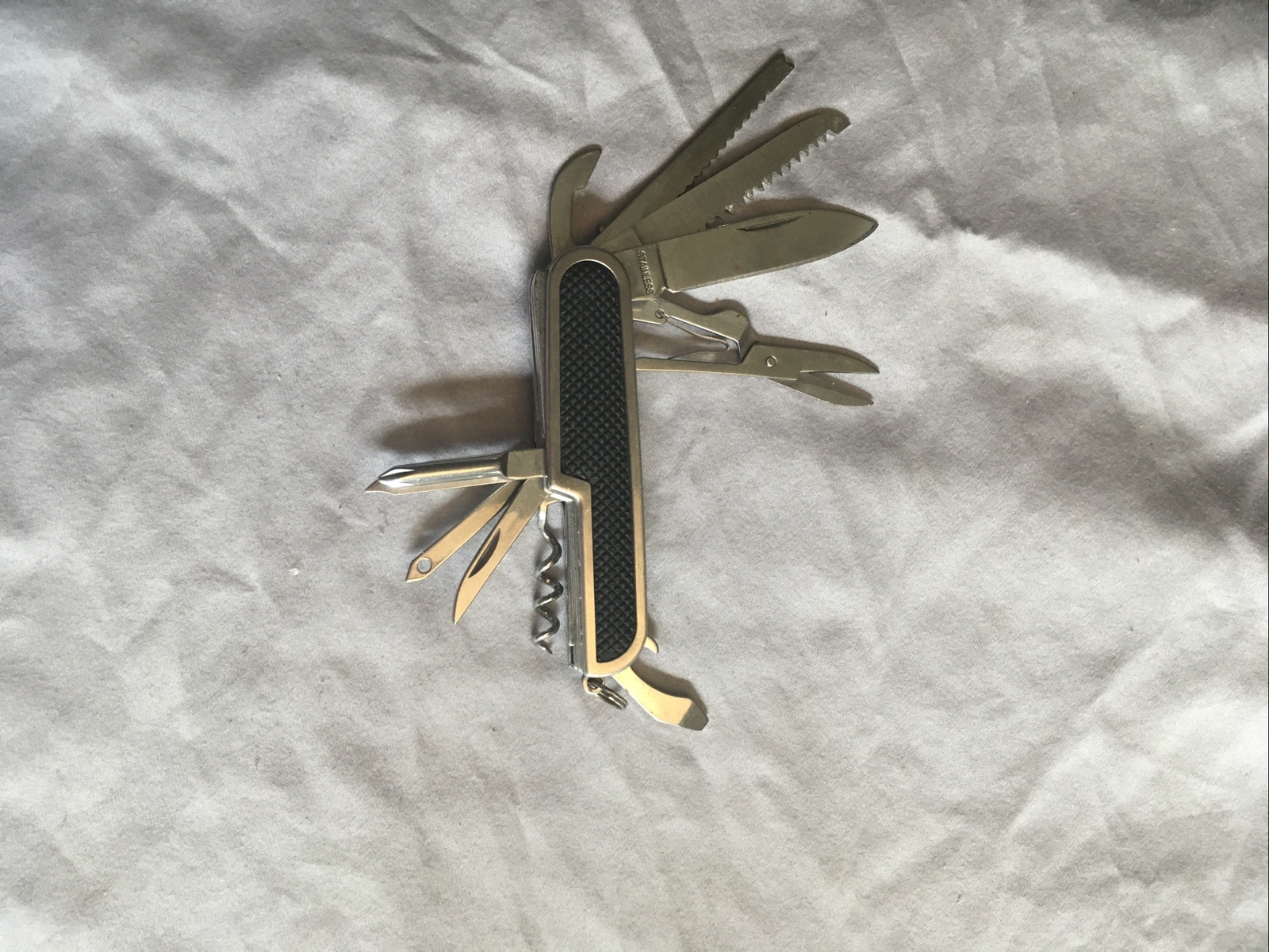 Pocket Knife 13-Function Multitool Knife Stainless Steel preowned