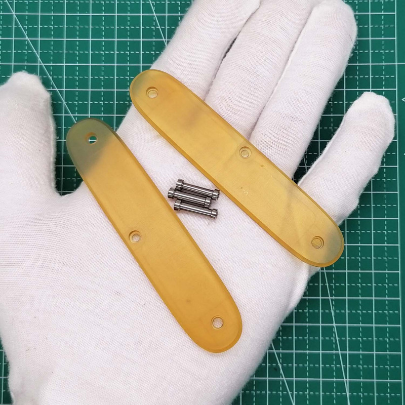 1 Pair Custom Made ULTEM PEI Handle Scales for 93mm Victorinox Swiss Army Knife
