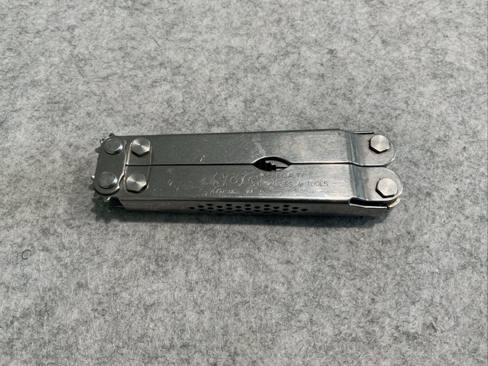 Vintage SOG Powerplier Multi Tool Stainless Broken Metal Saw