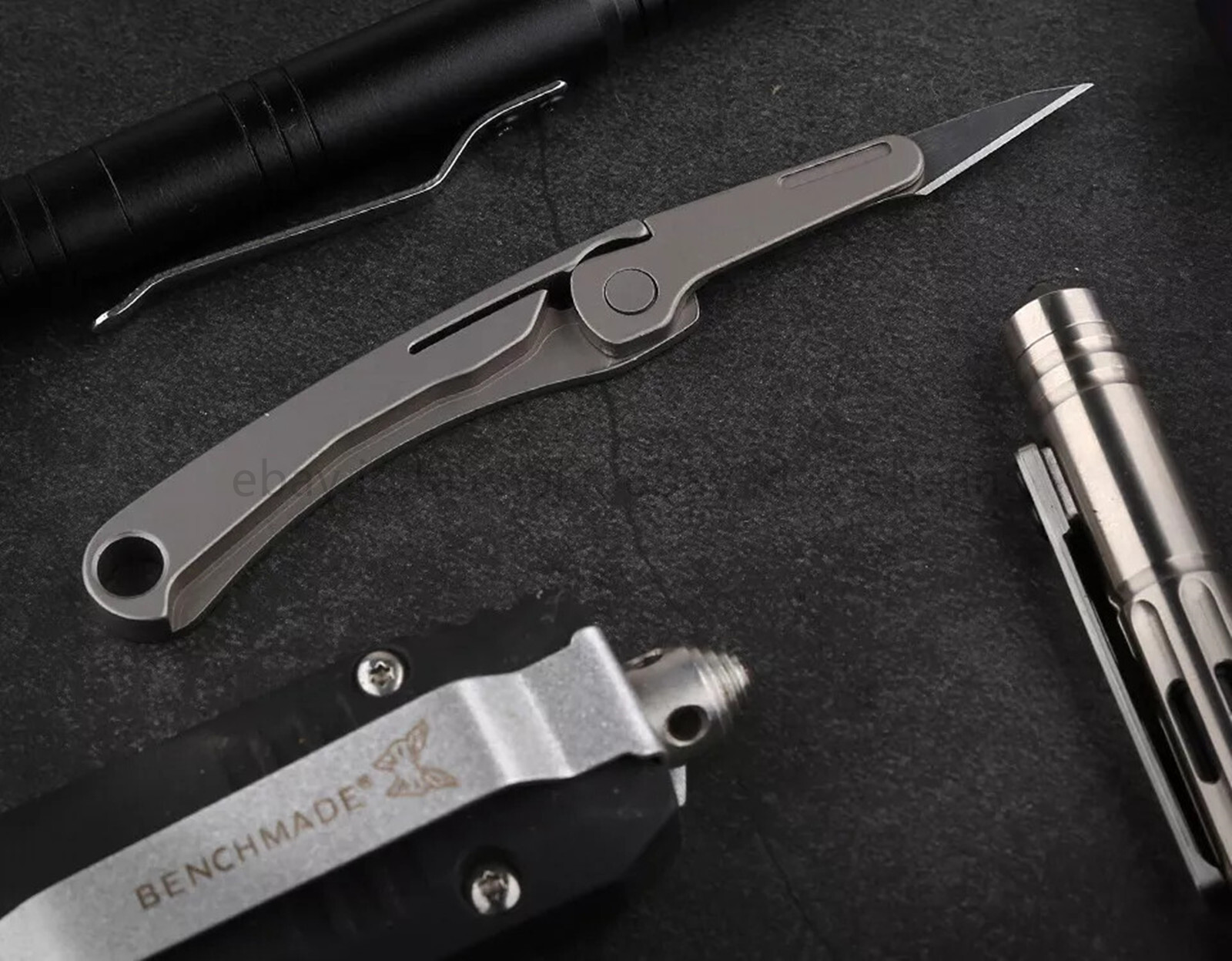 Titanium Keychain Pocket Utility Knife Scalpel Blade Outdoor Folding Knife EDC
