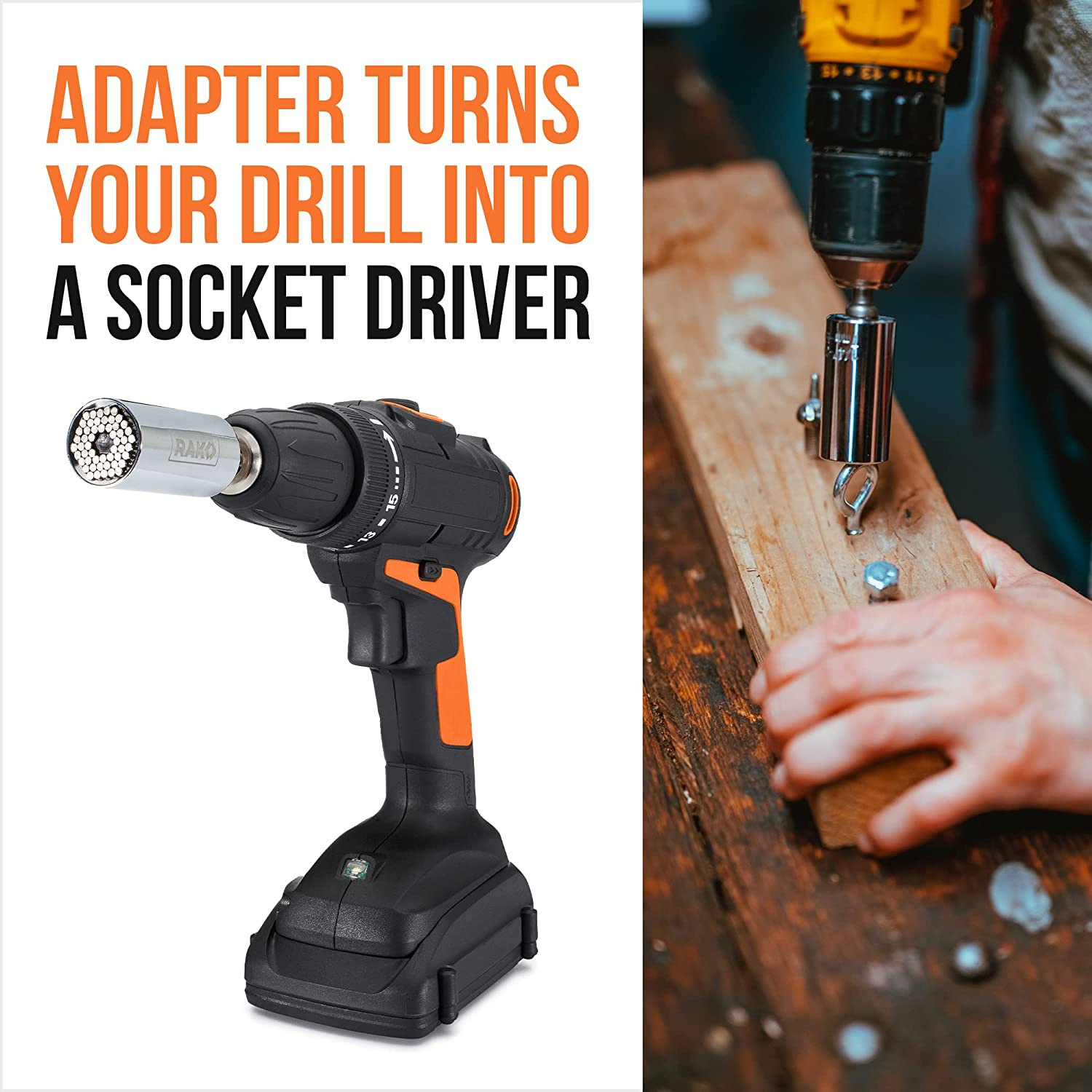 RAK Universal Socket Tool – Stocking Stuffer Gifts for Men – Adjustable Wrench a