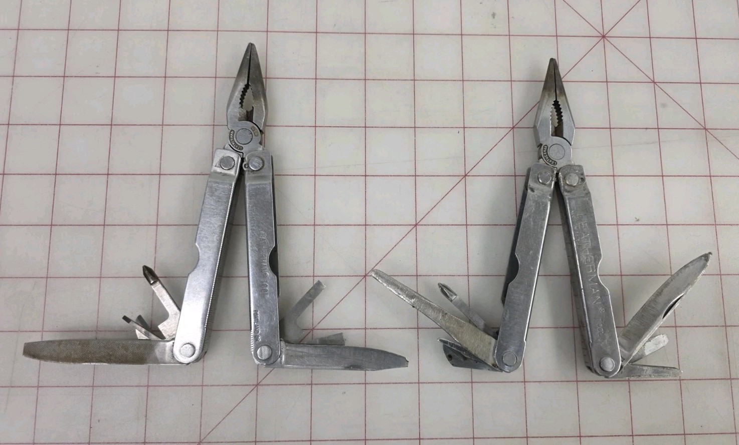 Lot Of 2 Vintage Leatherman Tool PST Portland OR USA Multi-Tool Stainless Steel