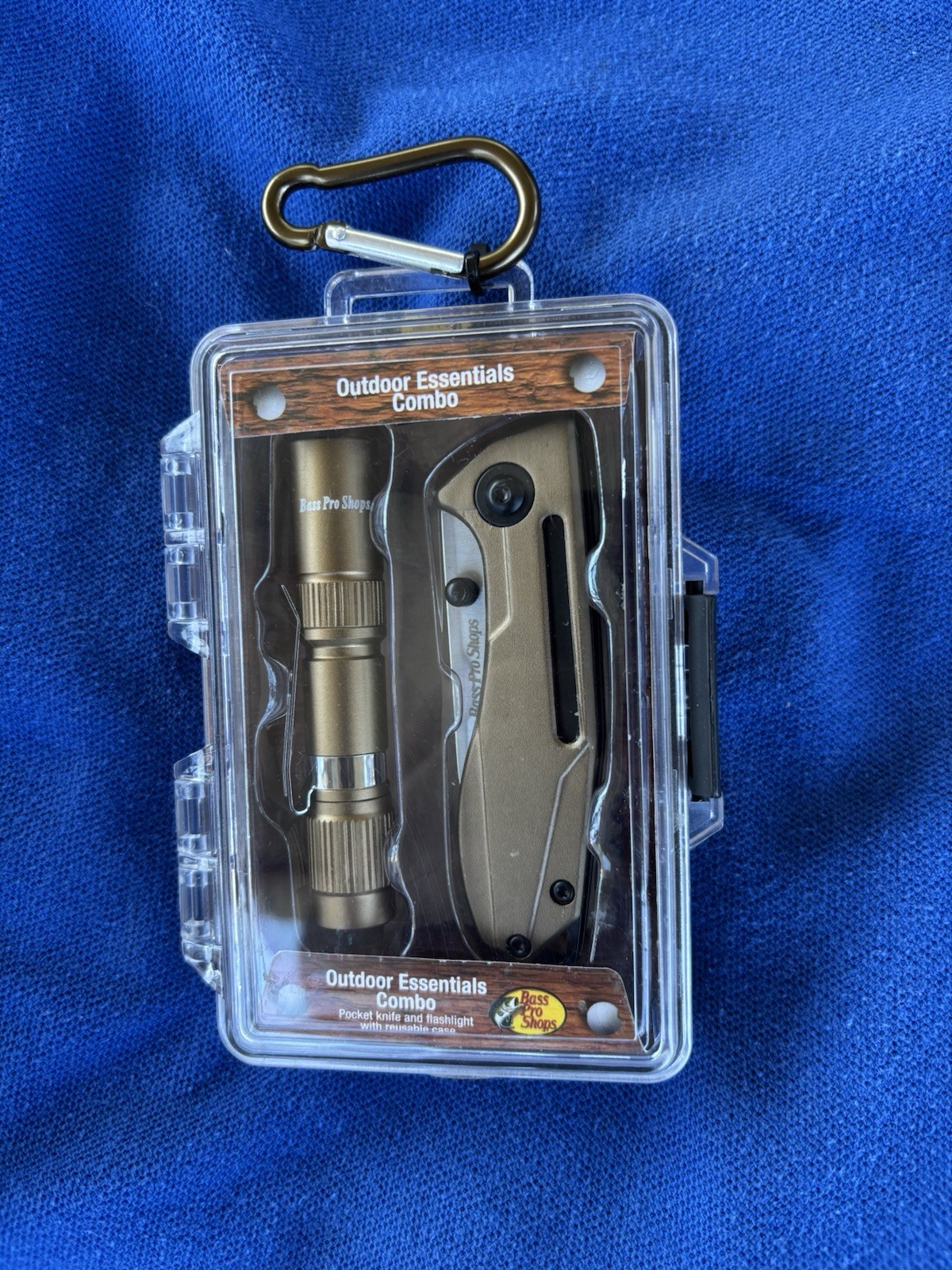 Bass Pro Shop Outdoor Essentials Knife/FlashLight Combo Set NEW