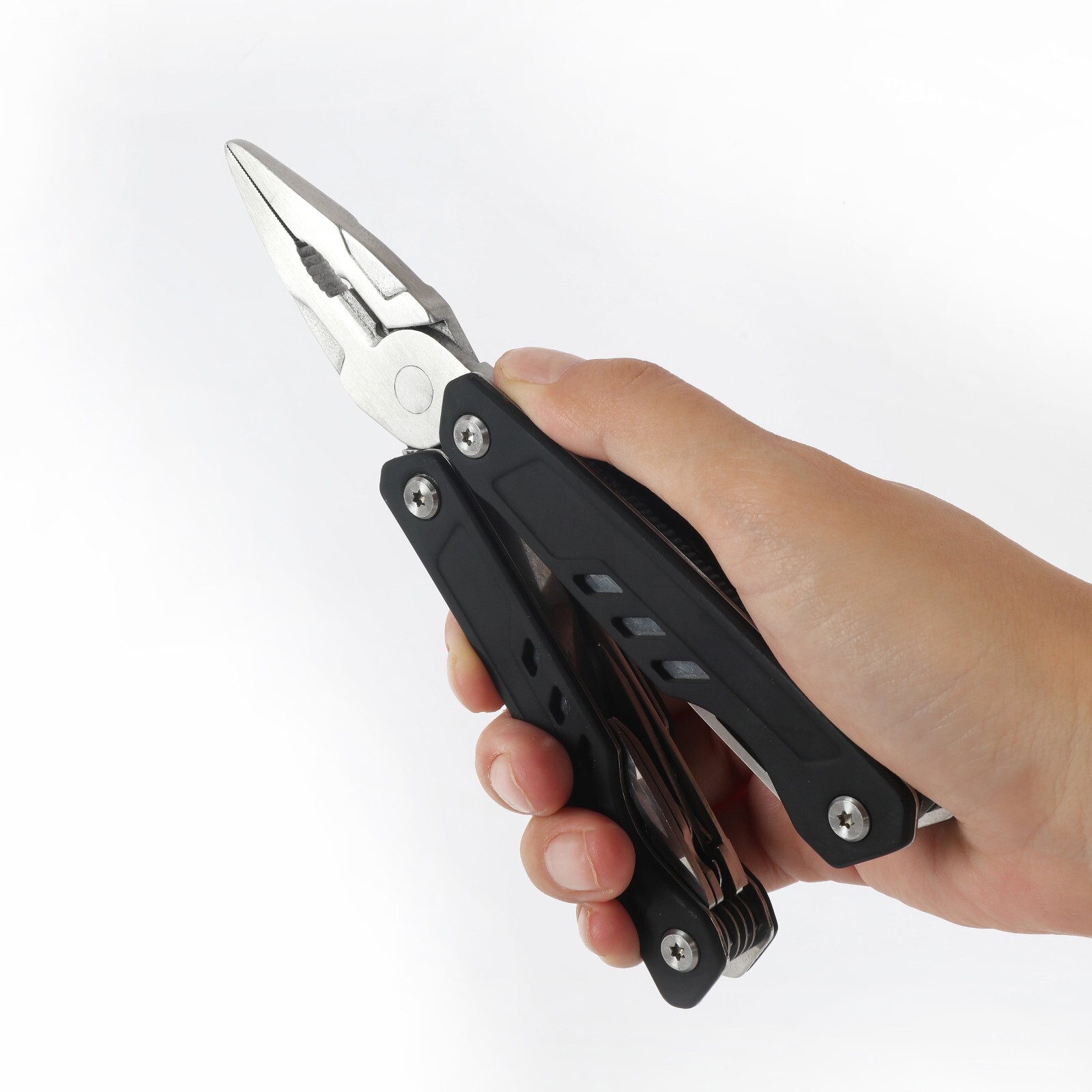 Ozark Trail 17-In-1 Multi Tool Pliers,Wire Cutter,Saw, Knife W/Sheath in Black