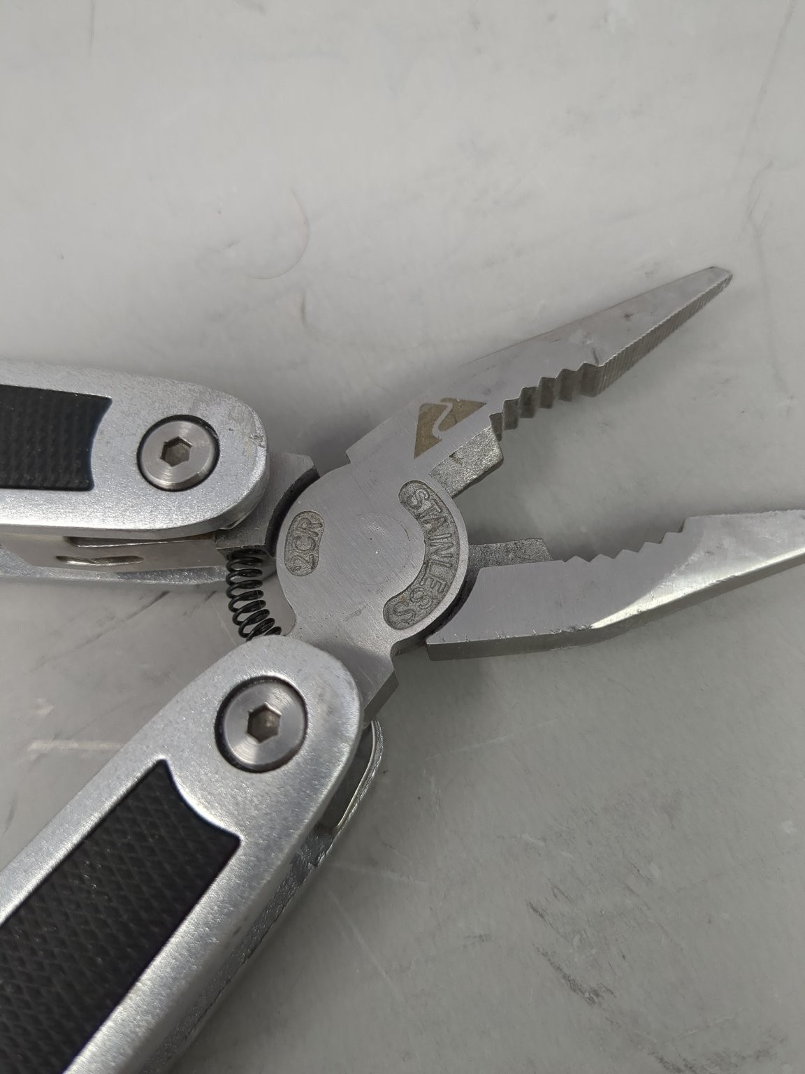 Ozark Trail Logo Folding Multi-Tool Pliers 10 Tools Black Silver