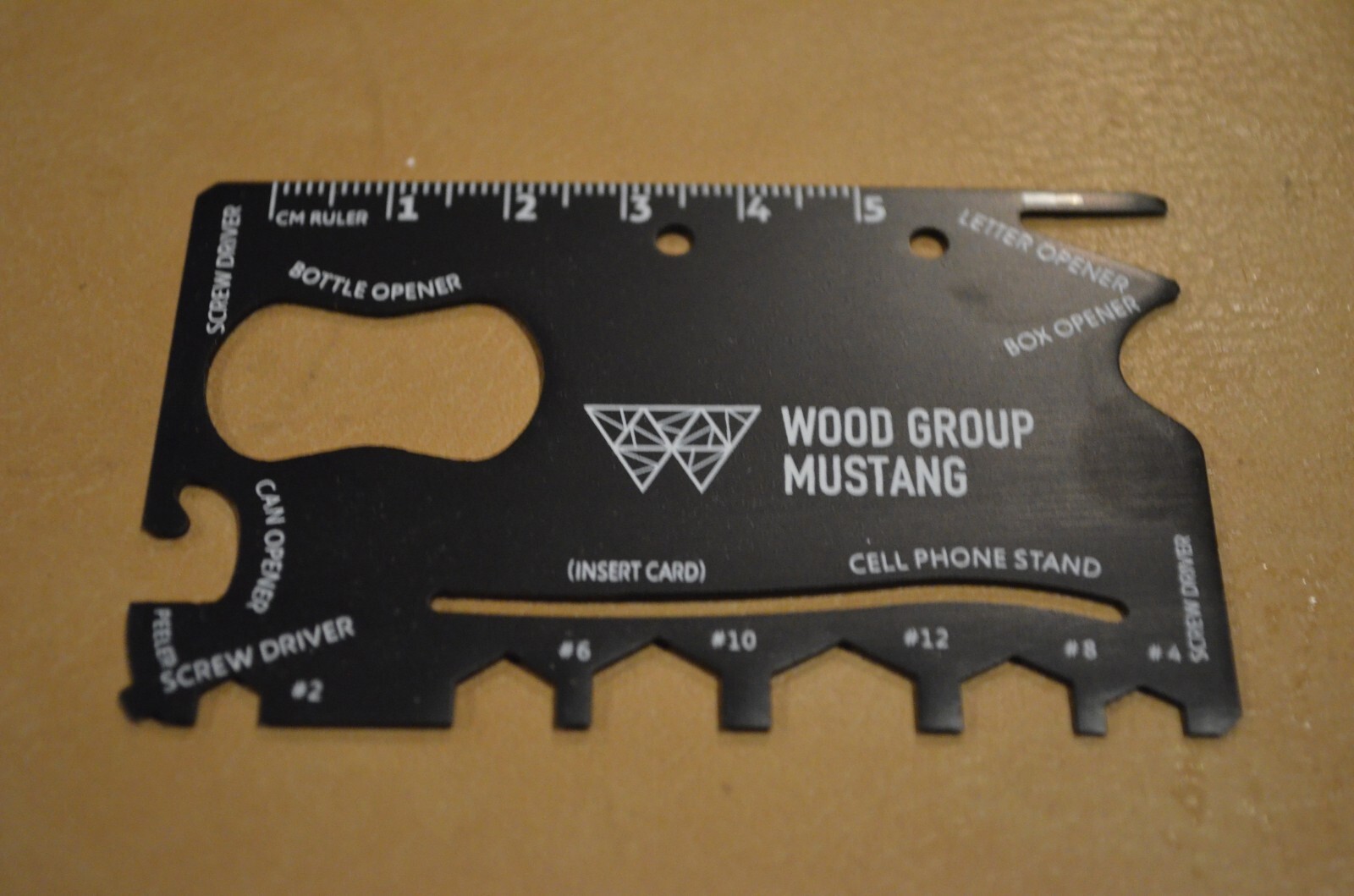 NEW Wallet Size Multi Survival Tool Metal Thin Small, Black Color Hunting Camp