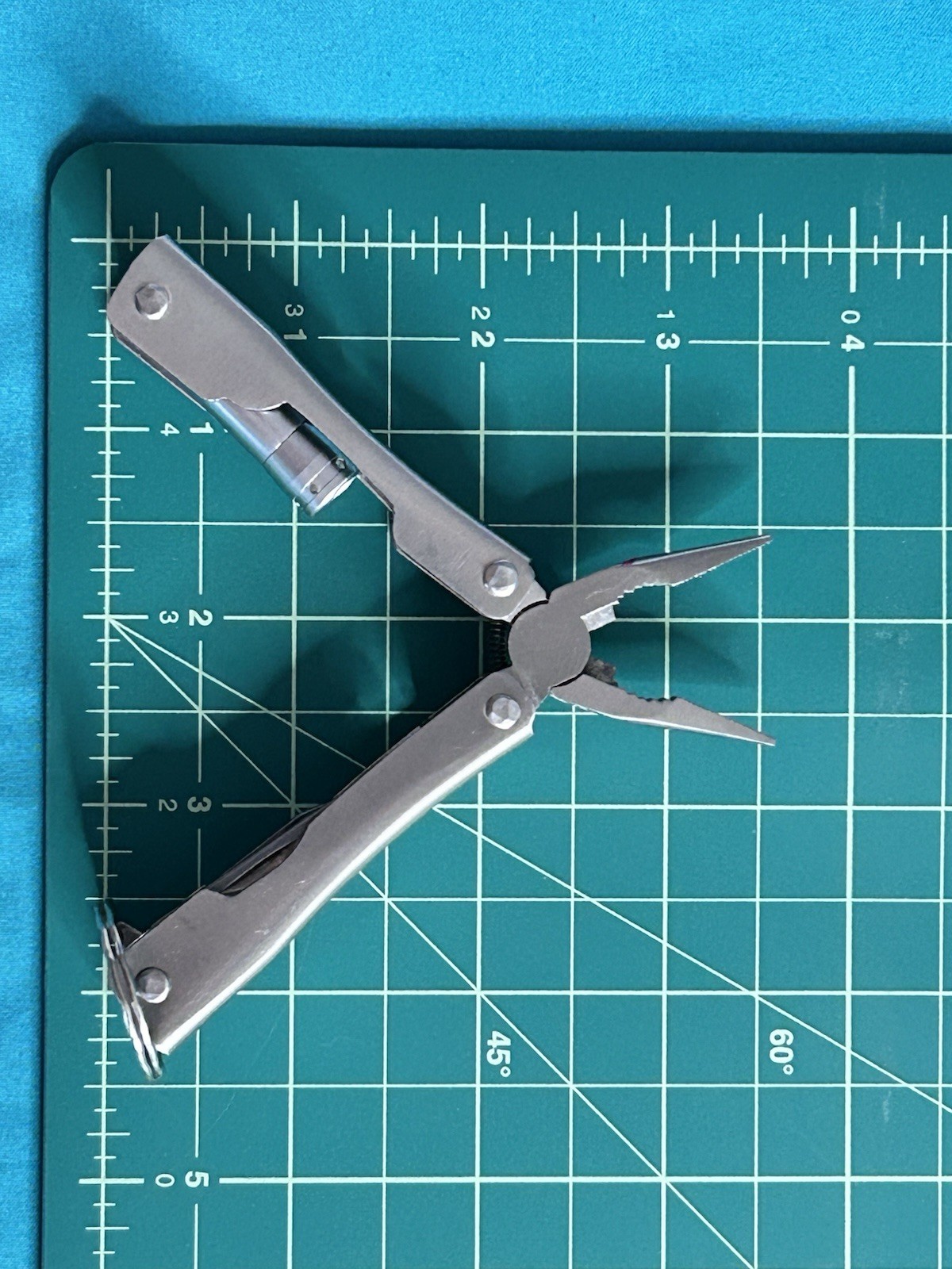 Lot of 2 Keychain Multi-Tools GRIP 6-in-1 LED Torch Tool Micro Folding Pliers