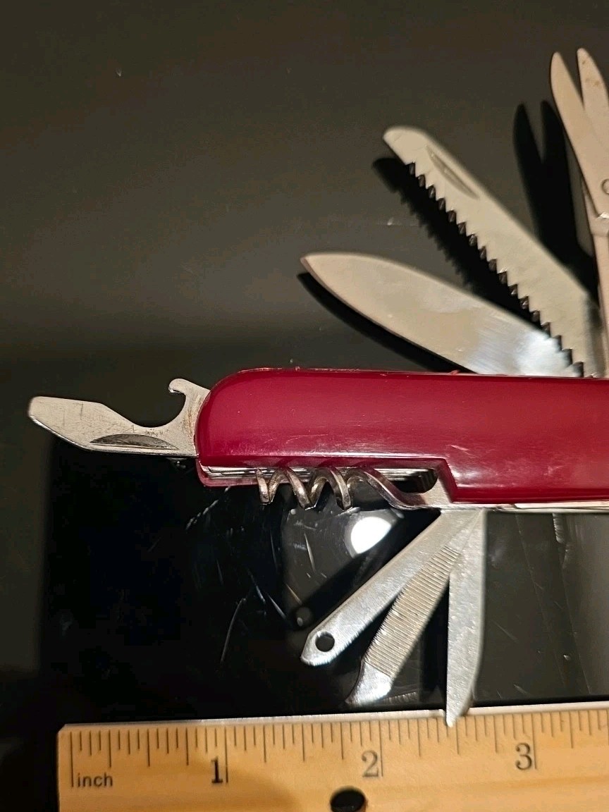 Vintage BPA EI Multi Tool Pocket Knife – 13-in-1 Folding Utility Knife – Red…
