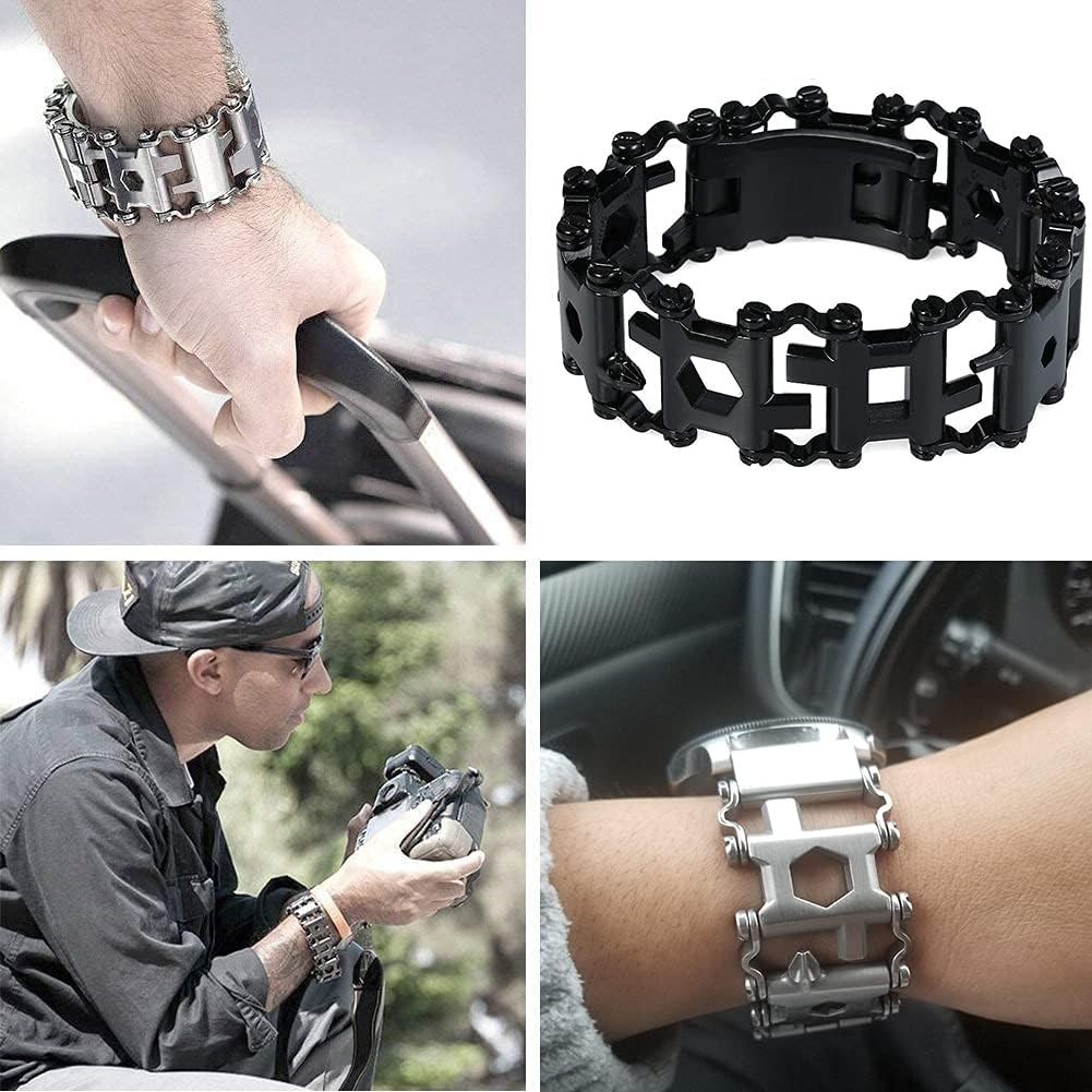 Multitool Bracelet 29 in 1, 22Cm Stainless Steel, Outdoor Travel Men Watch Strap