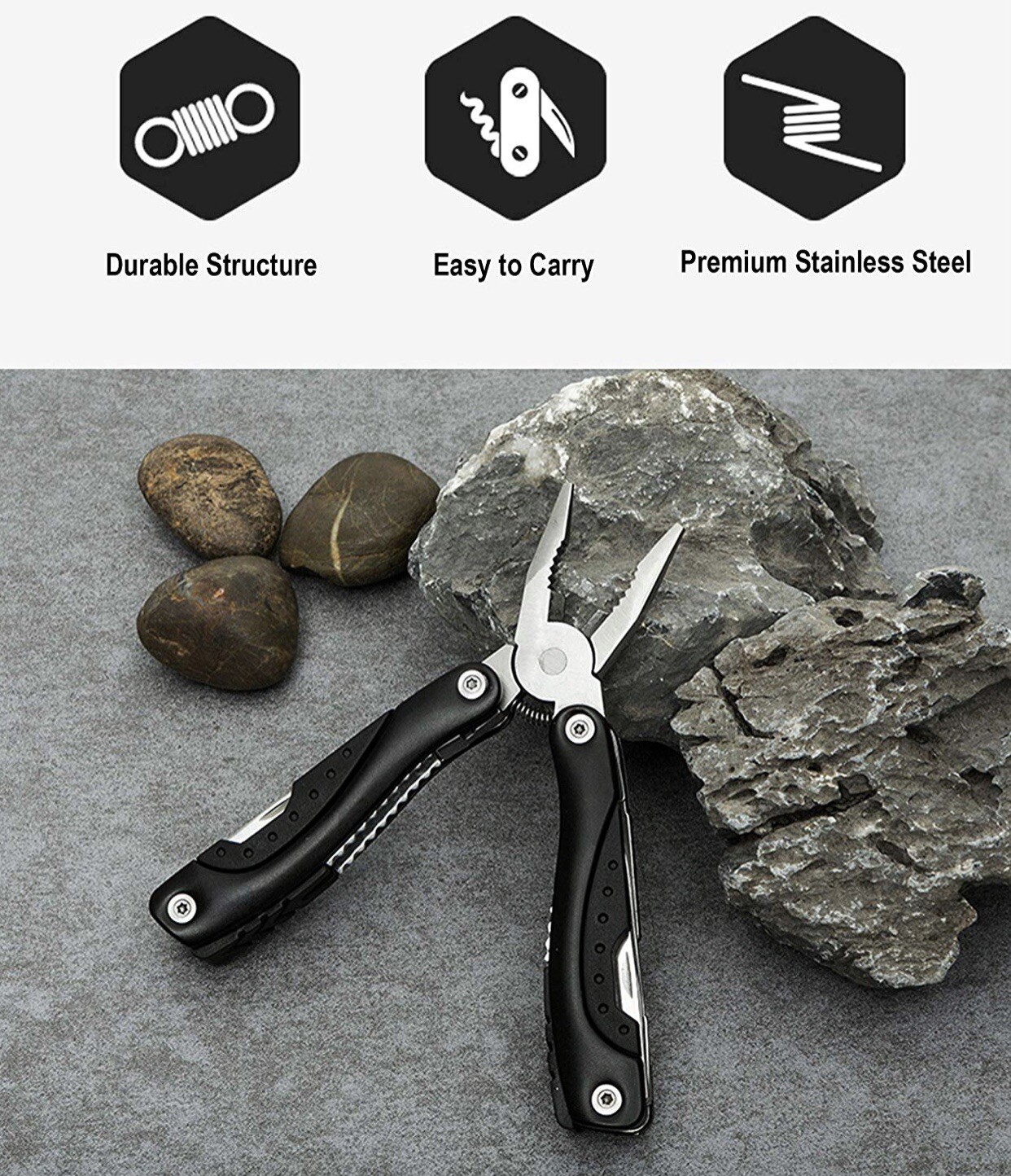 Pocket Multitool Tool Camping Survival Hiking Gear Portable Pliers Father’s Day