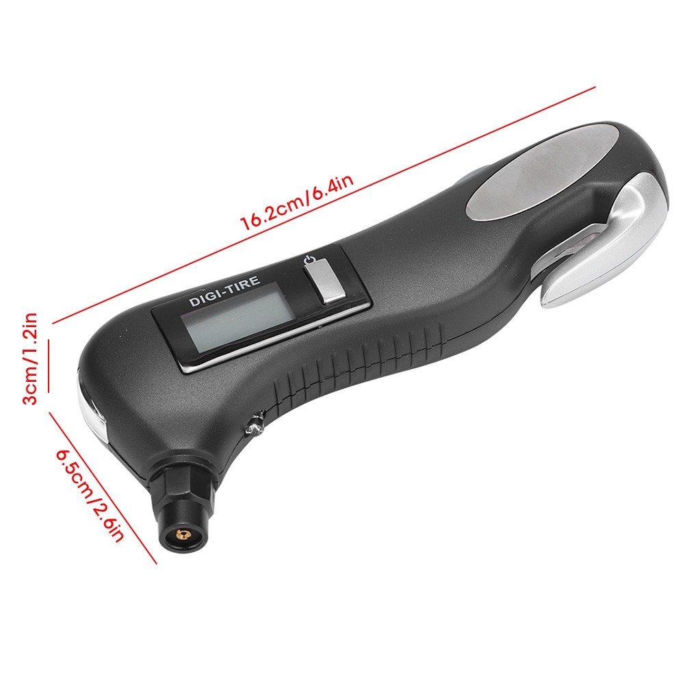 Multifunctional Outdoor Emergency Car Flashlight Tire Pressure Gauge Cutter AHPF